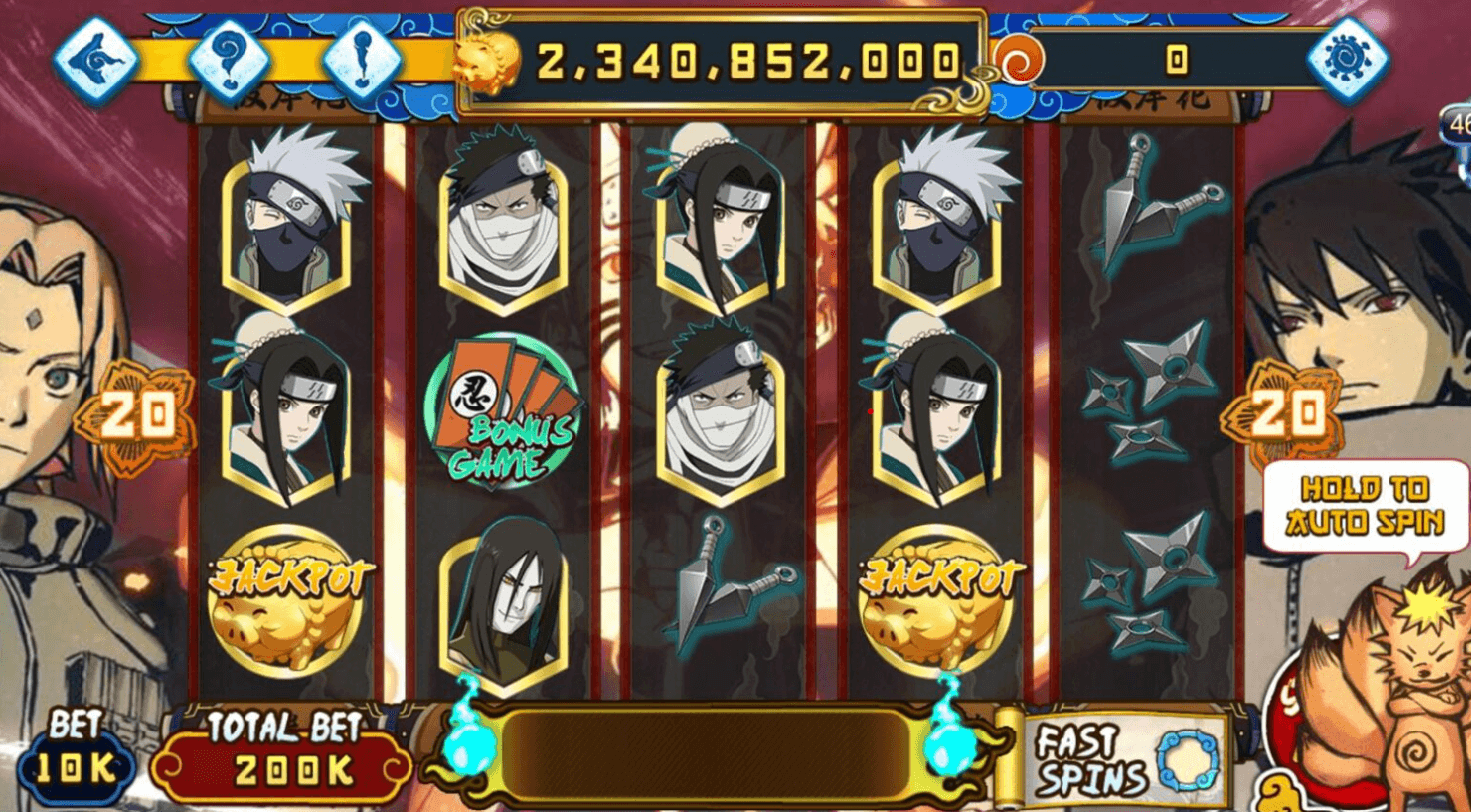 Mẹo chơi Naruto slots