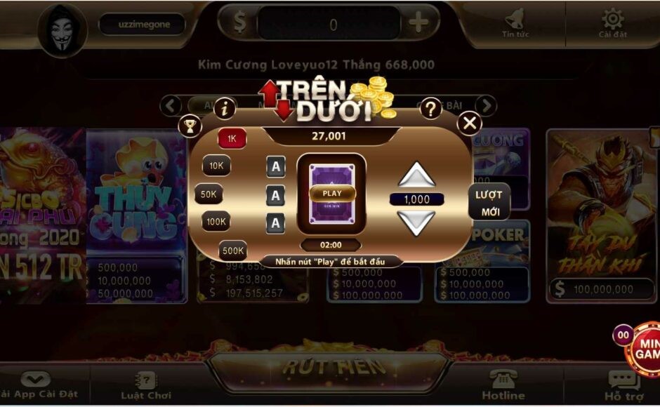 Mini Game Trên Dưới Tại Go789: Trải Nghiệm Đầy Hấp Dẫn